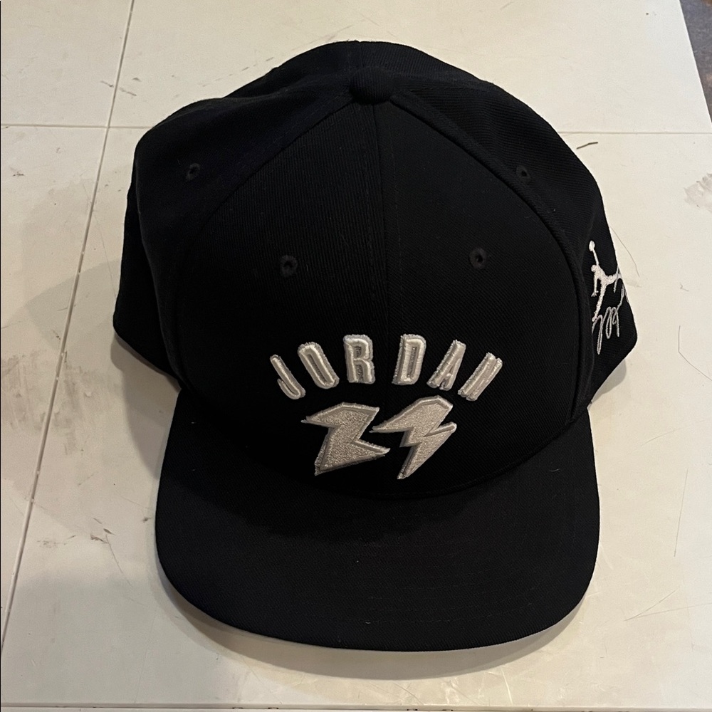 Jordan Black Hat with Silver Accents